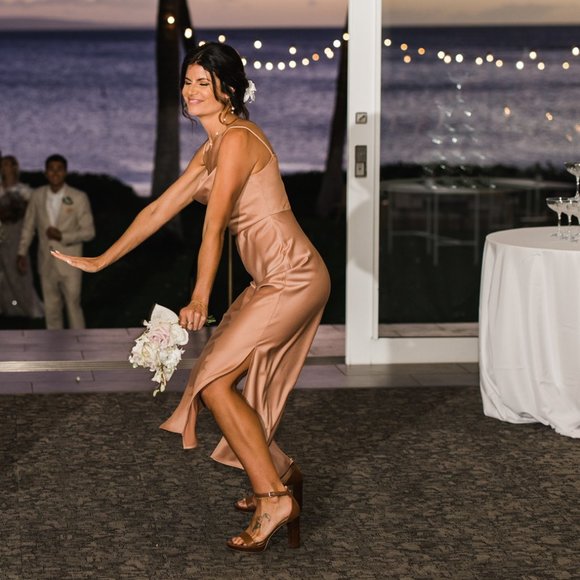 Cali Satin Charmeuse Midi Dress - BHLDN - Picture 2 of 7